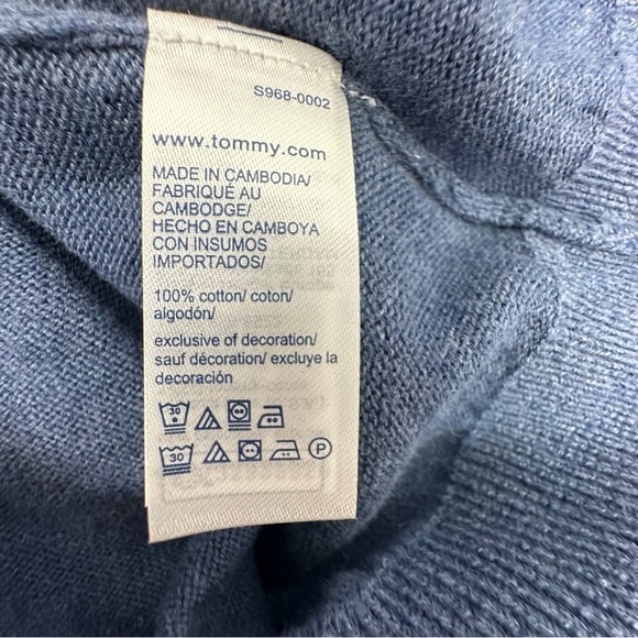 Tommy Hilfiger Men’s Size Medium Blue Crew Neck Sweater New - Picture 13 of 13